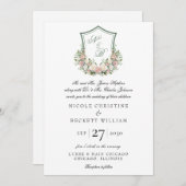 Rosa Wappen Einladung (Vorne/Hinten)