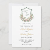 Rosa Wappen Einladung (Vorderseite)