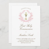 Rosa-Wappen Einladung (Vorne/Hinten)