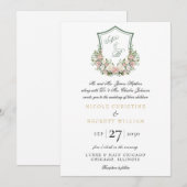 Rosa Wappen Einladung (Vorne/Hinten)