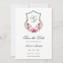 Rosa Wappen Hochzeit Save The Date