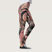 Rosa Wappen im Sturm Leggings (Rechts)