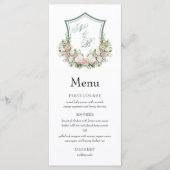 Rosa Wappen Menükarte (Vorderseite)