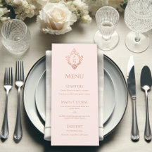 Rosa Wappen Rose Gold Vintage Wedding Monogram