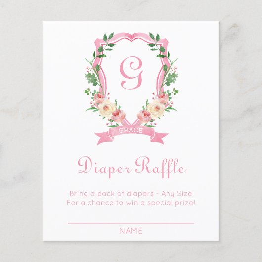 Rosa Wappen Windeln Raffel (Vorderseite)