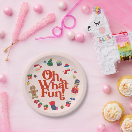 Rosa Was Spaß Weihnachten Weihnachten Weihnachten Pappteller (Party)