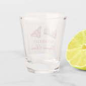 Rosa Wäsche Dusche Junggesellinnenabschied Geschen Schnapsglas (Rückseite)