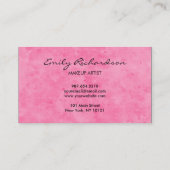 Rosa Wasser-Farbmodernes doppelseitiges Visitenkarte (Rückseite)