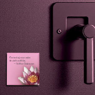 Rosa Wasser-Lilie Magnet