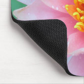 Rosa Wasser-Lilie Mousepad (Ecke)