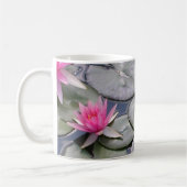 Rosa Wasser-Lilien Kaffeetasse (Links)
