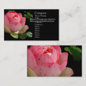 Rosa Wasser-Lilien-Visitenkarte Visitenkarte (Vorne/Hinten)
