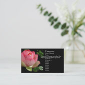 Rosa Wasser-Lilien-Visitenkarte Visitenkarte (Stehend Vorderseite)