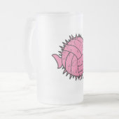 Rosa Wasser-Polo-Ball-Puffer-Fisch-Tasse Mattglas Bierglas (Vorderseite Links)