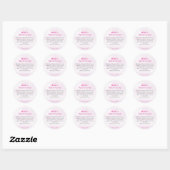 Rosa Wasserfarb-Macarons-Allergie-Warnung Runder Aufkleber (Blatt)