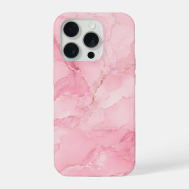 Rosa Wasserfarb-Marmor-Muster iPhone 15 Pro Hülle