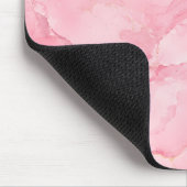 Rosa Wasserfarb-Marmor-Muster Mousepad (Ecke)