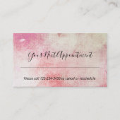 Rosa Wasserfarbe Abstrakte Verabredung Erinnerung Visitenkarte (Vorderseite)