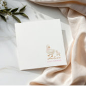 Rosa Wasserfarbe alberner Gans Baby Shower Serviette