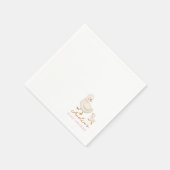Rosa Wasserfarbe alberner Gans Baby Shower Serviette (Ecke)