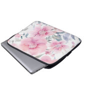 Rosa Wasserfarbe Aquarell Laptopschutzhülle (Vorne Knopf)