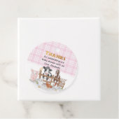 Rosa Wasserfarbe auf der Baby-Dusche der Landtiere Geschenkanhänger (Beispiel)