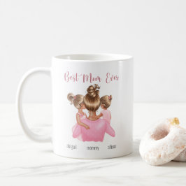Rosa Wasserfarbe Beste Mama je Personalisiert Kaffeetasse