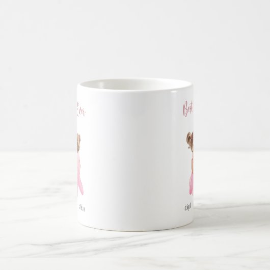 Rosa Wasserfarbe Beste Mama je Personalisiert Kaffeetasse (Mittel)