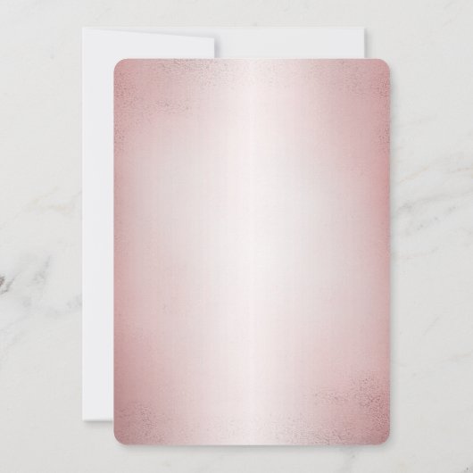 Rosa Wasserfarbe Blumenzwiebeln Taufe Einladung (Rückseite)