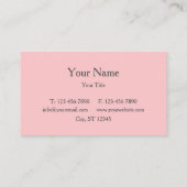 Rosa Wasserfarbe Cupcake Visitenkarte (Rückseite)