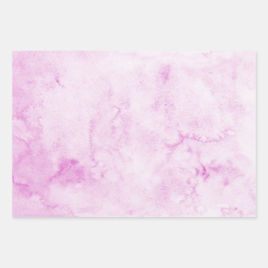 Rosa Wasserfarbe Elegante Geschenkpapier Set (Vorderseite 2)