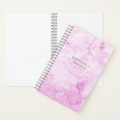 Rosa Wasserfarbe Elegante Notizblock (Innen)