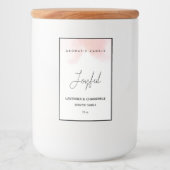 Rosa Wasserfarbe Elegantes Deko-Label Lebensmitteletikett (Vorderseite)