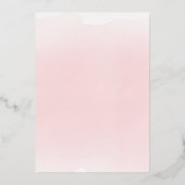 Rosa Wasserfarbe Erste heilige Kommune Folieneinladung (Rückseite)