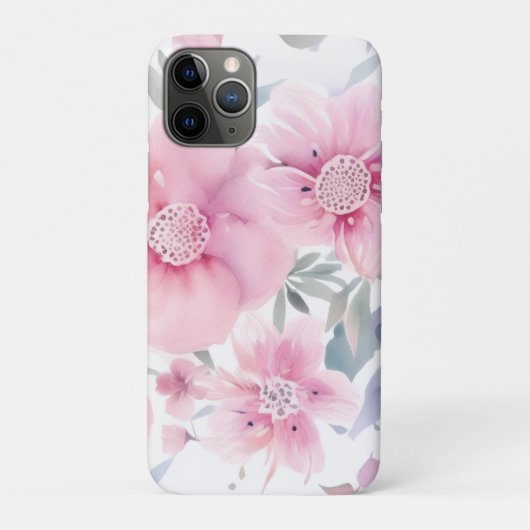 Rosa Wasserfarbe floral Case-Mate iPhone Hülle (Rückseite)
