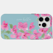 Rosa Wasserfarbe Floral Case-Mate iPhone Hülle (Rückseite (Horizontal))