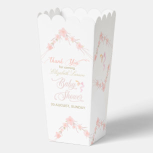 Rosa Wasserfarbe Floral Elegante Babyparty Favor B Geschenkschachtel