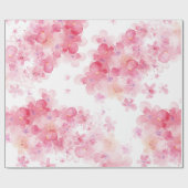 Rosa Wasserfarbe floral Geschenkpapier (Flach)