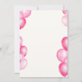 Rosa Wasserfarbe Geburtstag Einladung (Rückseite)