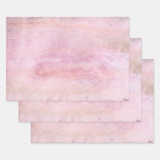 Rosa Wasserfarbe Geschenkpapier Set (Set)