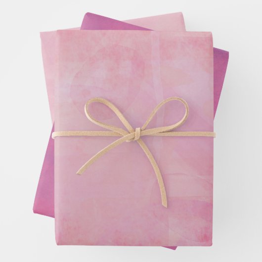 Rosa Wasserfarbe Geschenkpapier Set (Beispiel)