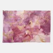 Rosa Wasserfarbe Geschirrtuch (Horizontal)