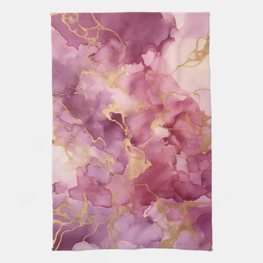 Rosa Wasserfarbe Geschirrtuch (Vertikal)