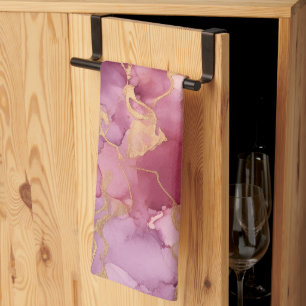 Rosa Wasserfarbe Geschirrtuch