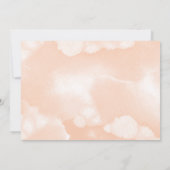 Rosa Wasserfarbe Gold Geometrische Geburt Einladung (Rückseite)