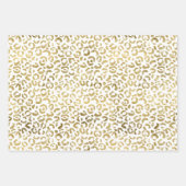 Rosa Wasserfarbe Gold Leopard Geschenkpapier Set (Vorderseite 2)