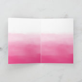 Rosa Wasserfarbe Gold Leopard Karte (Innenseite)