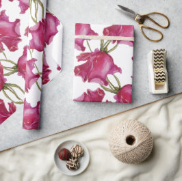 Rosa Wasserfarbe Handgestrichen Geschenkpapier