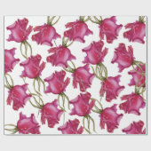 Rosa Wasserfarbe Handgestrichen Geschenkpapier (Flach)