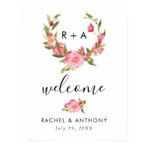 Rosa Wasserfarbe Herzlich willkommen Gebirgsmusik